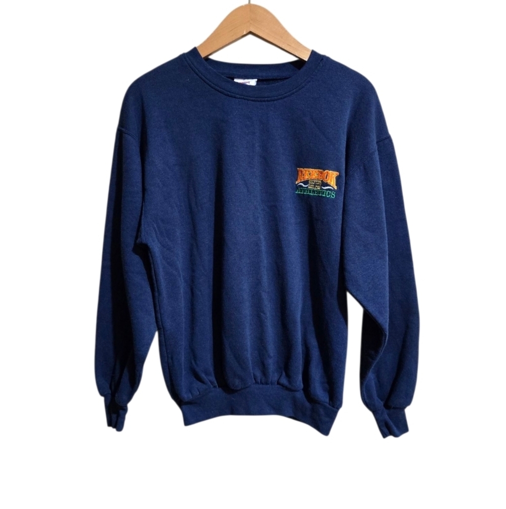 Vintage Reebok Made In Canada  Blue Crewneck Sweater.  Women's Size Small